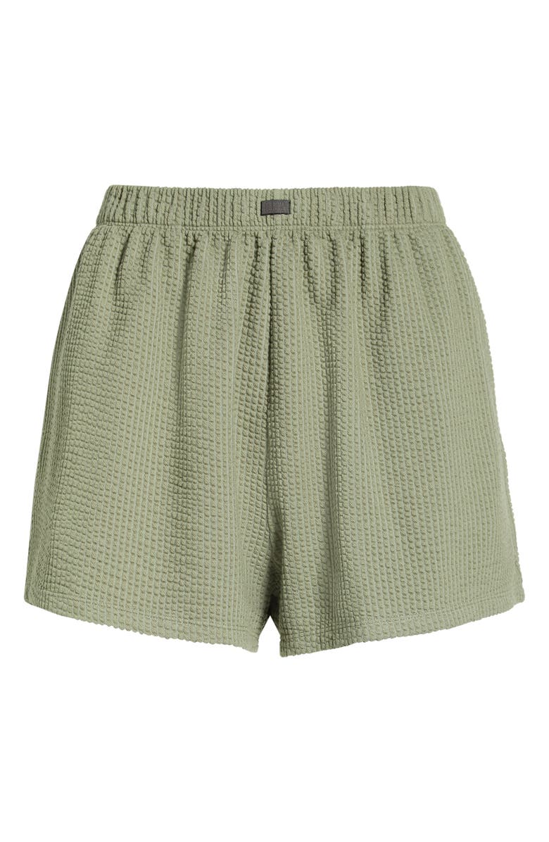 Lunya Stretch Organic Cotton Seersucker Lounge Shorts, Alternate, color, 