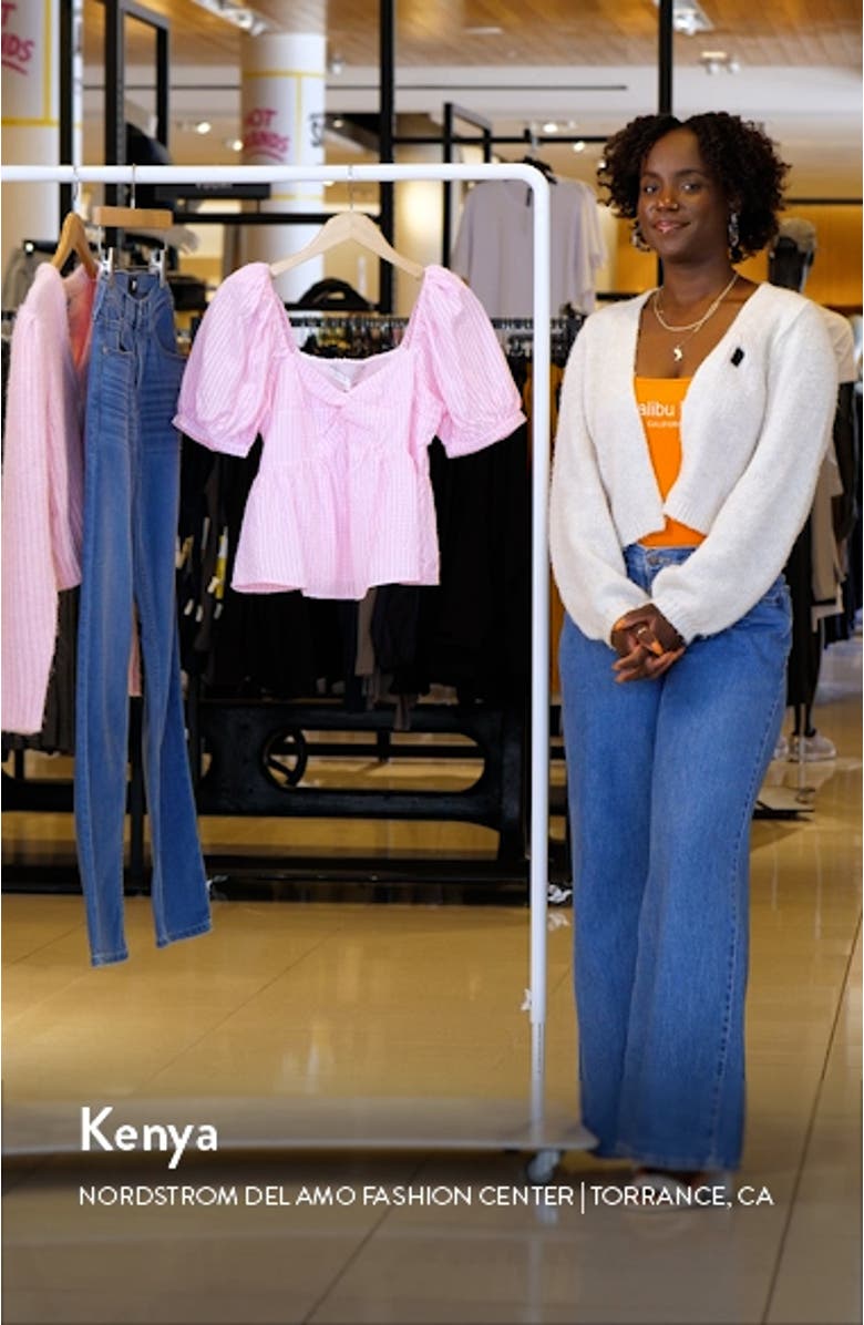 Check Puff Sleeve Top, sales video thumbnail