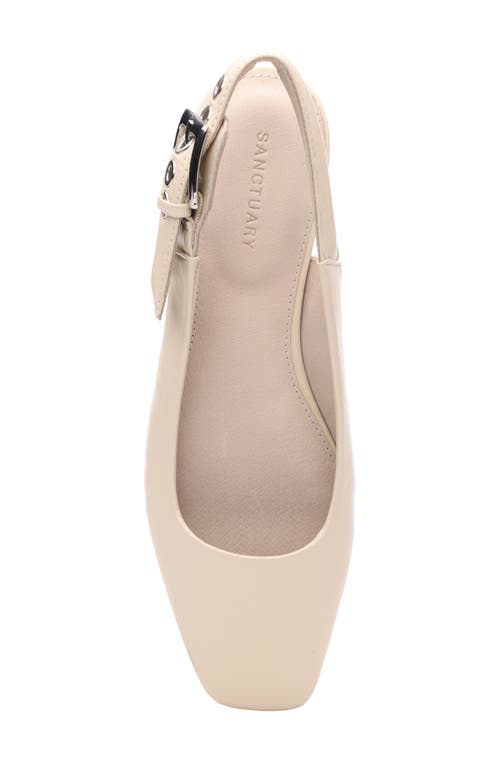 Sanctuary Kitchy Slingback Flat In White
