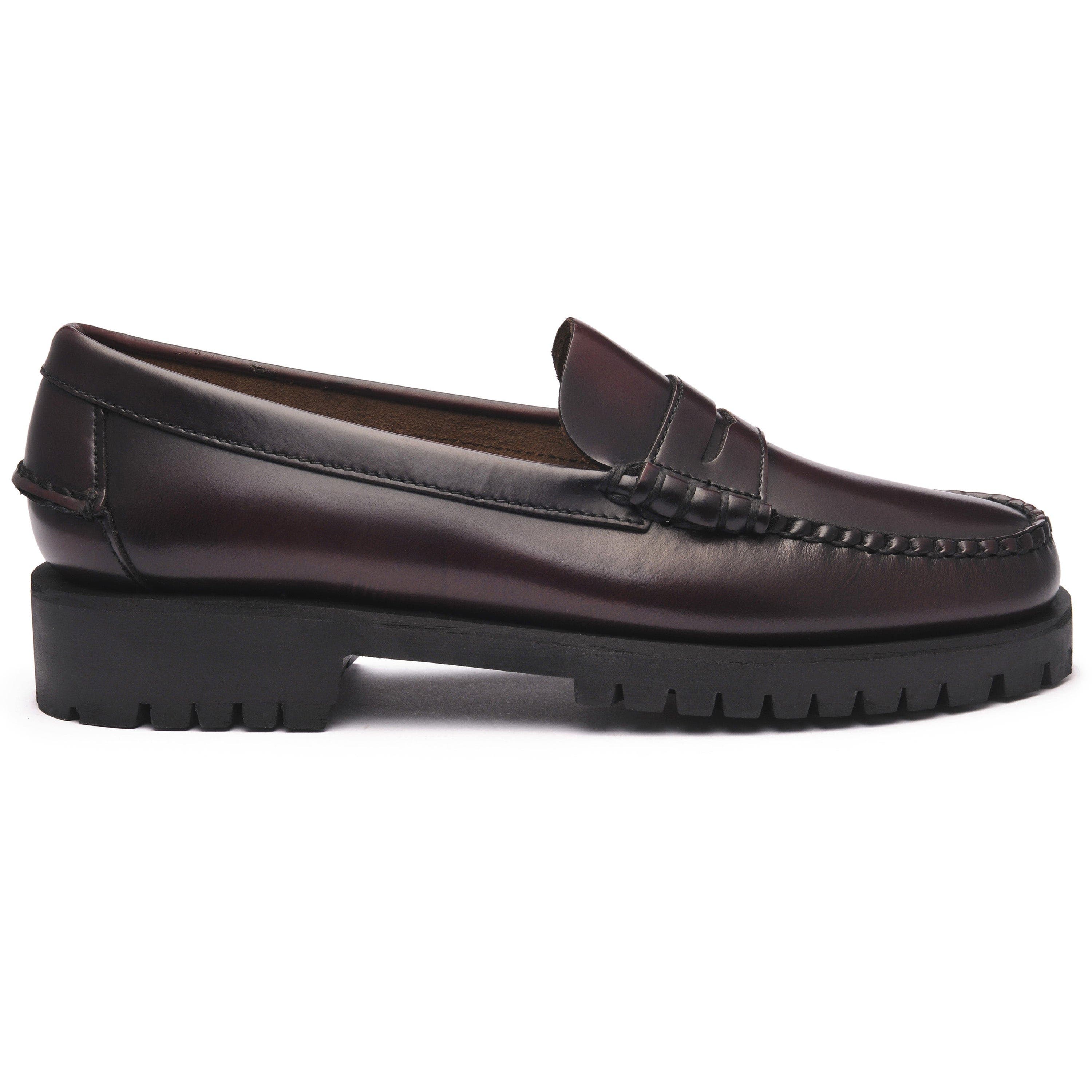 Sebago Dan Lug Penny Loafer, Main, color, Brown Burgundy