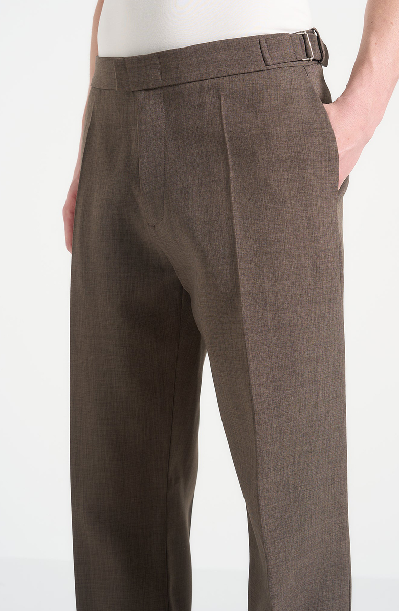 Manière De Voir Joseph Regular Fit Hatched Tailored Trousers, Alternate, color, Light Brown