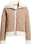 Thread & Supply Knit Collar Quilted Jacket