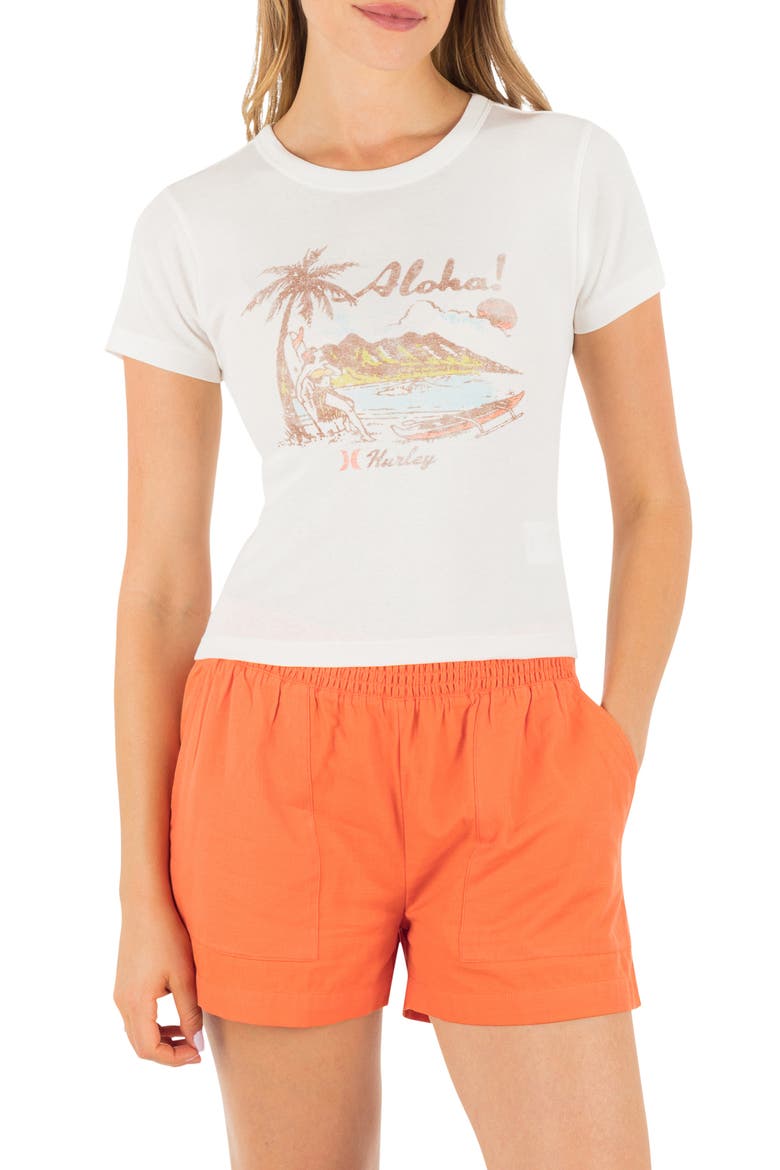 Island Time Crewneck Baby Tee, Main, color, TOFU