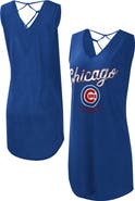 G-III 4HER BY CARL BANKS Women's G-III 4Her by Carl Banks Royal Chicago Cubs Game Time Slub Beach V-Neck Cover-Up Dress