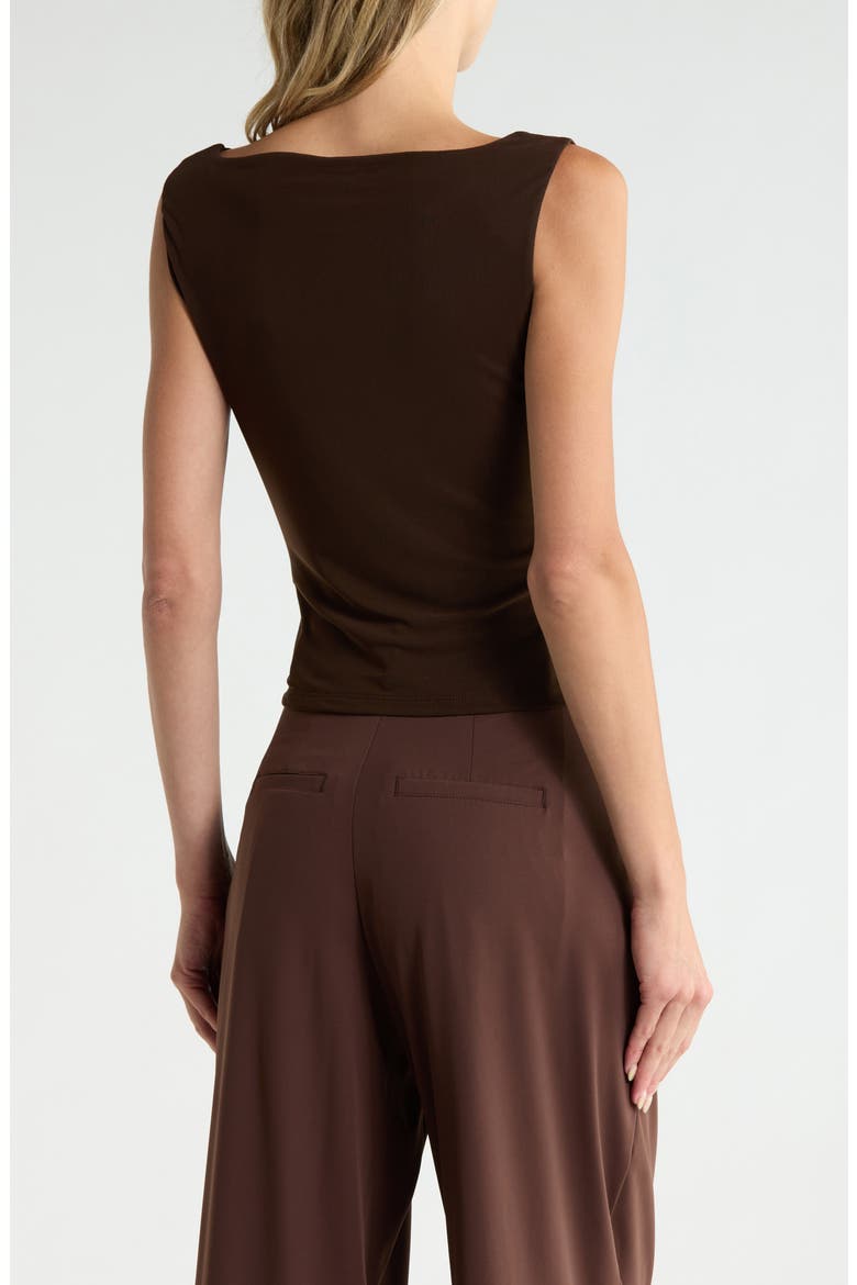 Ruched Tank, Alternate, color, FUDGE
