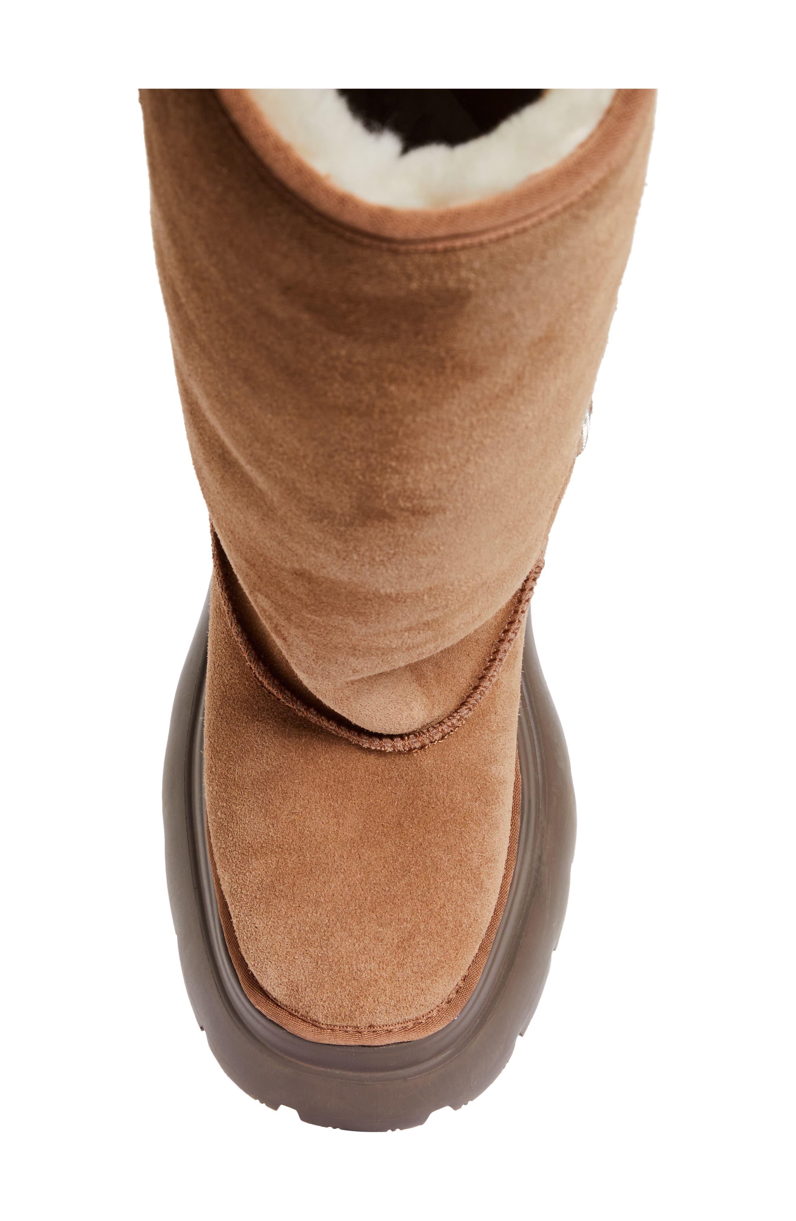 R13 Chunky Sole Tall Genuine Shearling Boot, Alternate, color, 