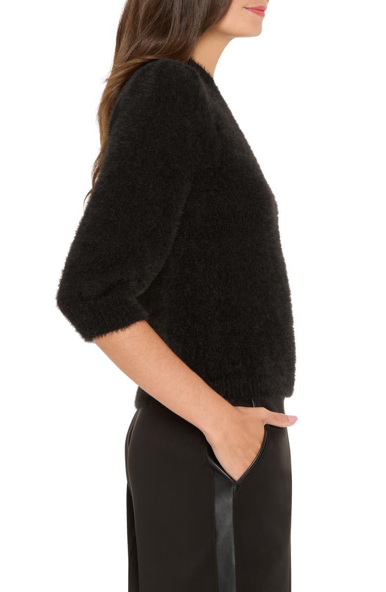 NIC+ZOE Cozy Chic Elbow Sleeve Sweater, Alternate, color, Black Onyx