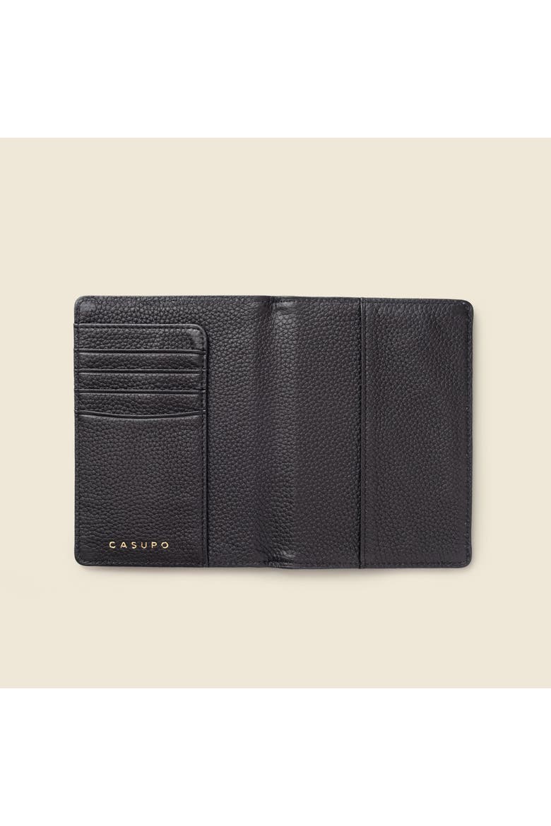 Leather Passport Wallet with RFID Protection, Alternate, color, Black