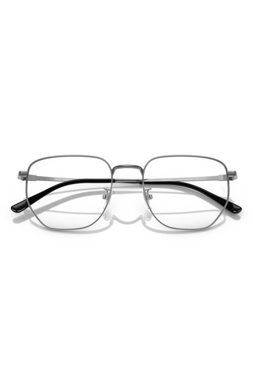 Ray Ban Ray-ban 53mm Square Optical Glasses In Gunmetal
