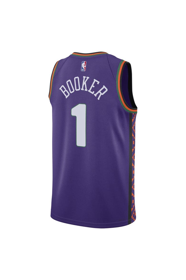 Unisex Nike Devin Booker Purple Phoenix Suns 2024/25 Swingman Player Jersey - City Edition, Alternate, color, Purple