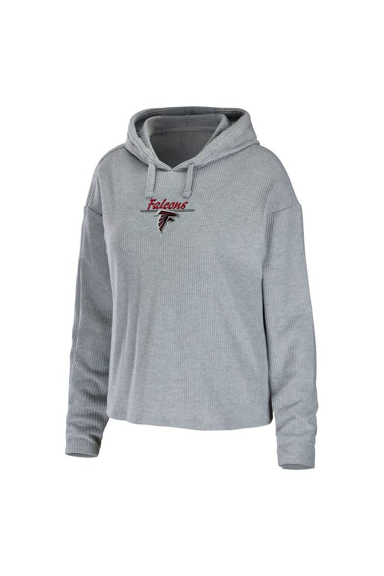 Women's WEAR by Erin Andrews Heathered Gray Atlanta Falcons Pullover Hoodie & Pants Lounge Set, Alternate, color, Heather Gray