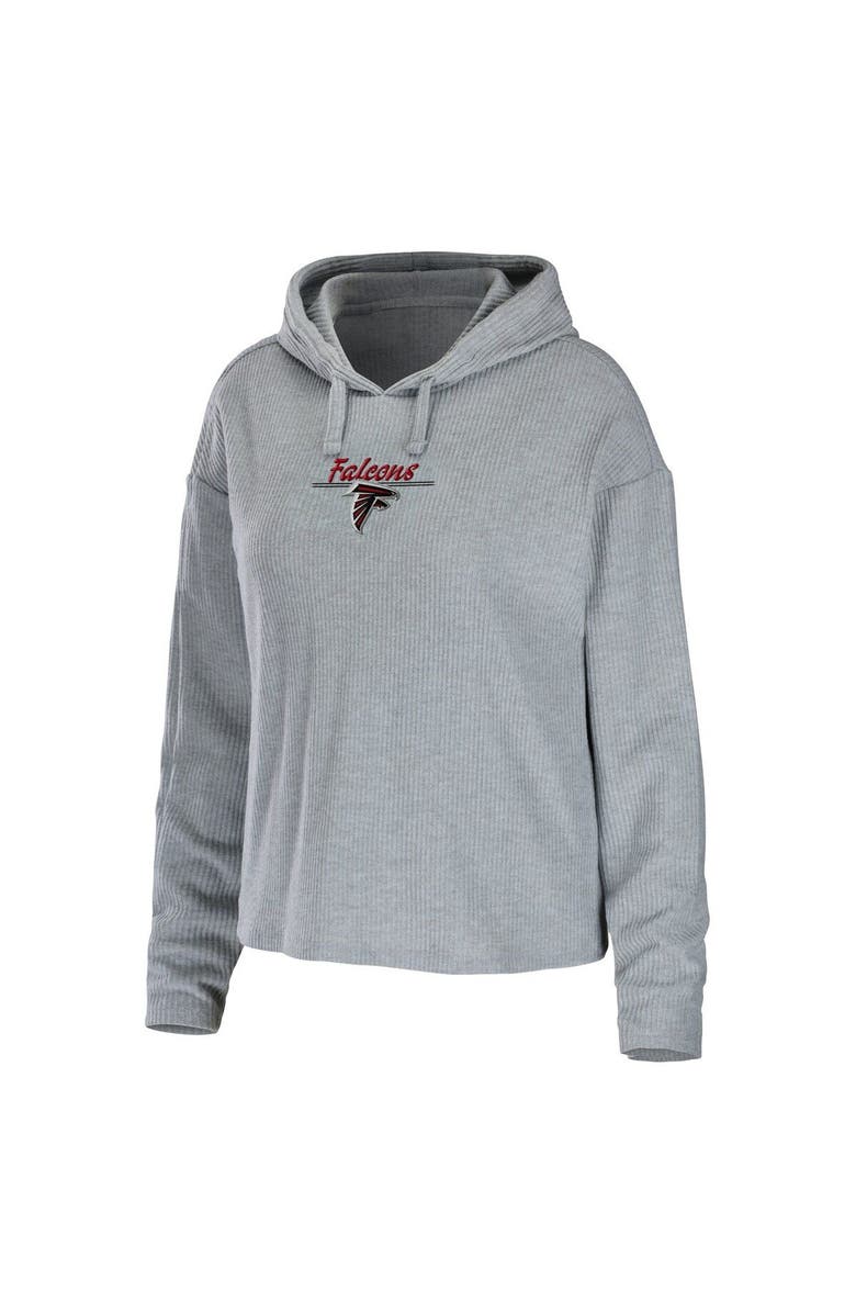 WEAR by Erin Andrews Women's WEAR by Erin Andrews Heathered Gray Atlanta Falcons Pullover Hoodie & Pants Lounge Set, Alternate, color, Heather Gray