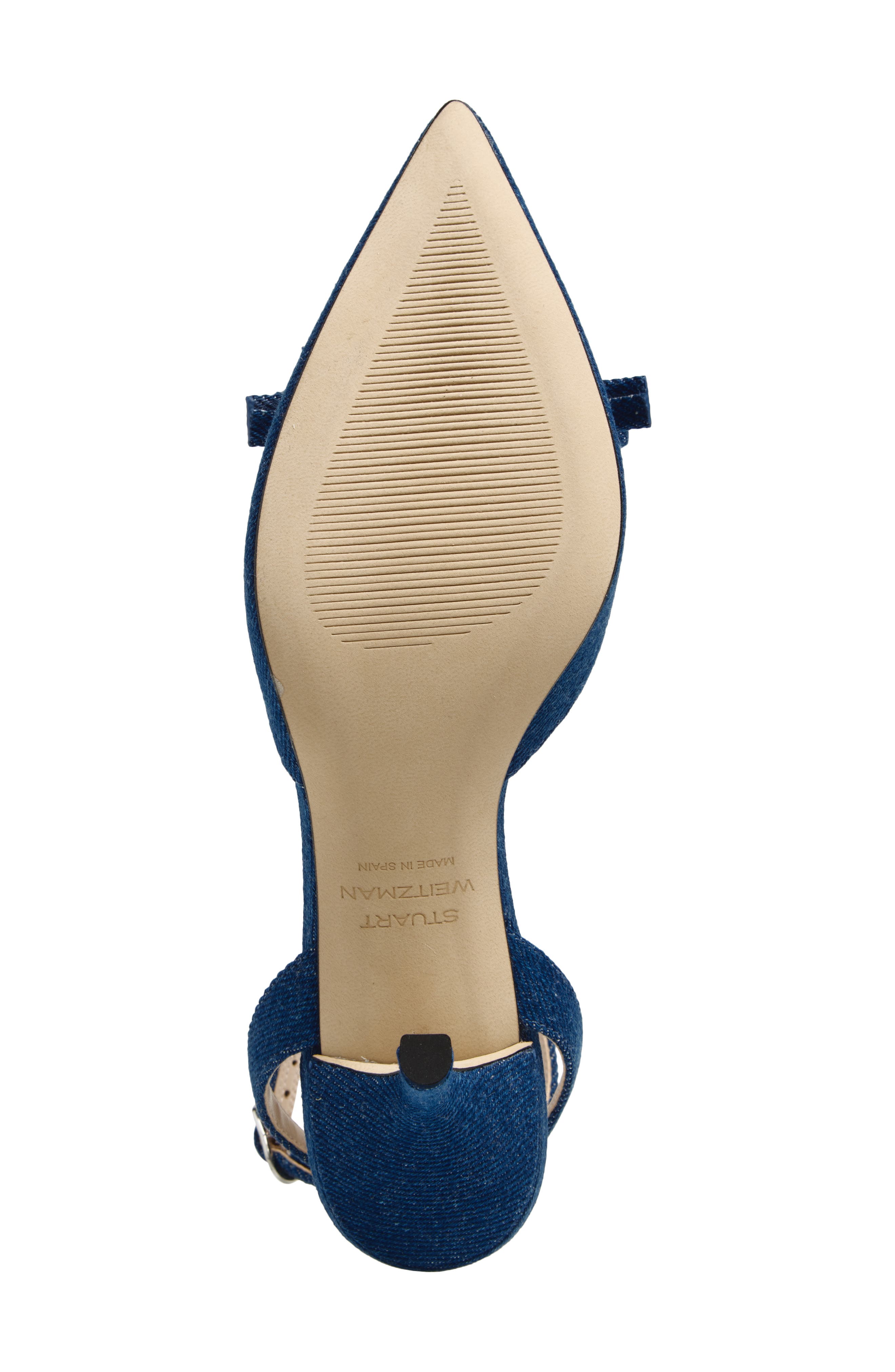 Stuart Weitzman Luella Ankle Strap Pump, Alternate, color, Dark Blue