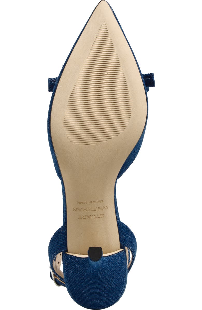 Stuart Weitzman Luella Ankle Strap Pump, Alternate, color, Dark Blue