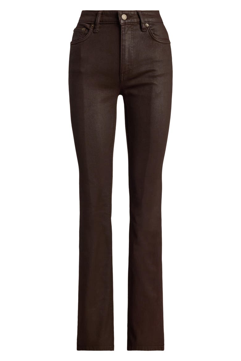 High Waist Coated Bootcut Jean, Alternate, color, BROWN