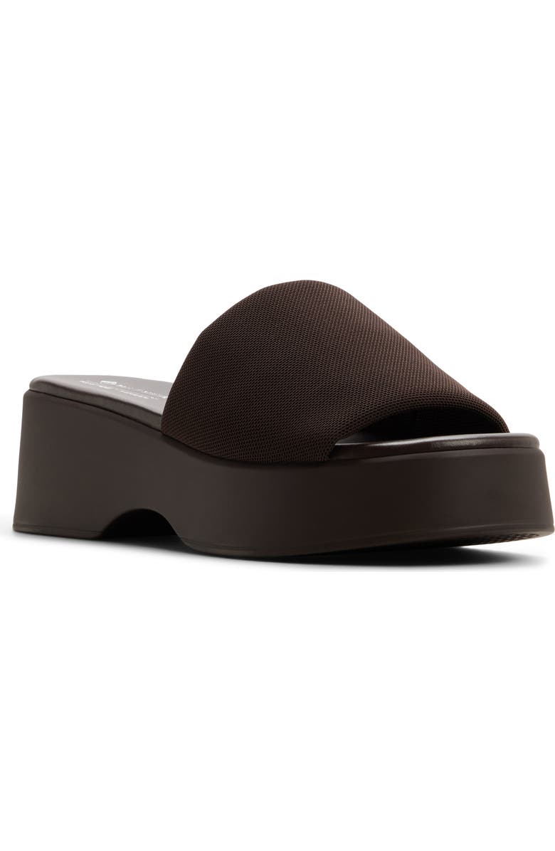 Call It Spring By Aldo Noemii Platform Slide Sandal, Main, color, Dark Brown