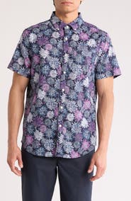 Original Penguin Floral Short Sleeve Button-Up Shirt