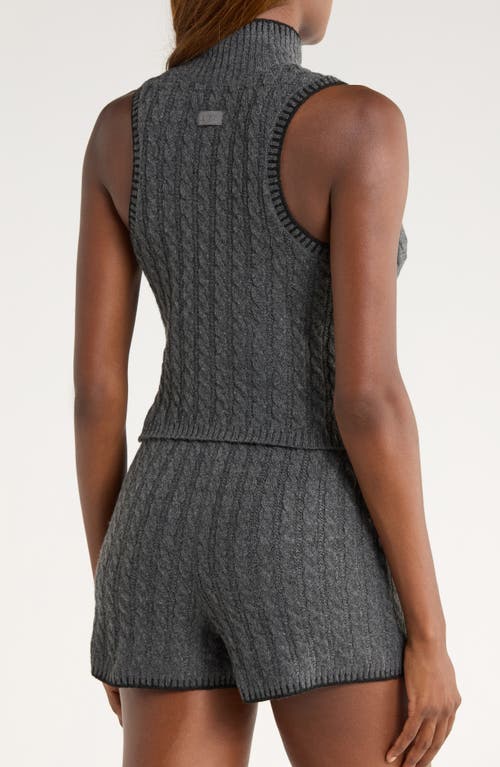 Ugg(r) Zariah Cable Sleeveless Mock Neck Sweater In Gray