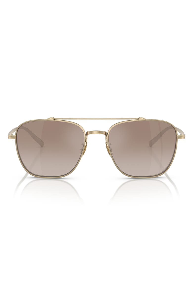 Oliver Peoples Rivetti 55mm Gradient Pilot Sunglasses, Main, color, Brown Gold