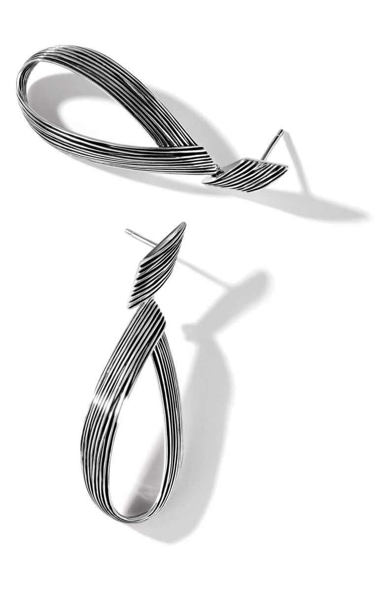 John Hardy Bamboo Striated Drop Earrings, Alternate, color,