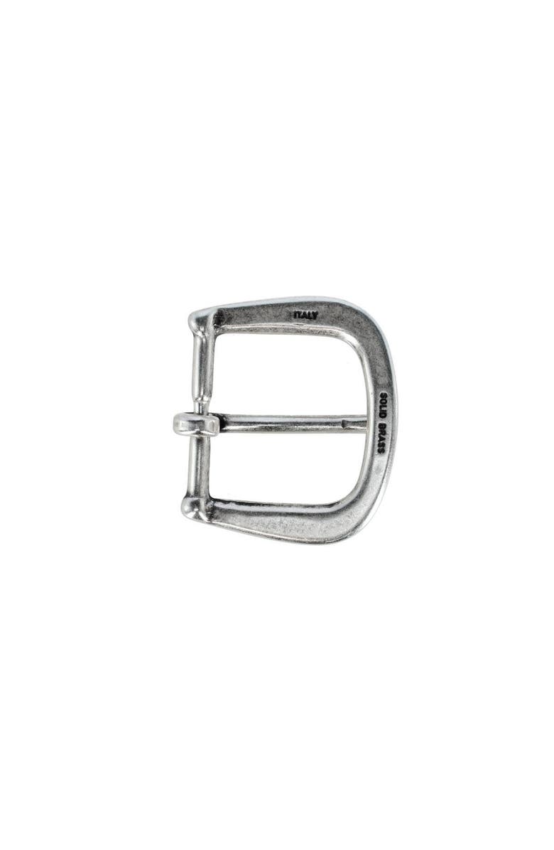 Trafalgar 30mm Solid Brass Rounded Minimalist Harness Belt Buckle, Alternate, color, English Silver