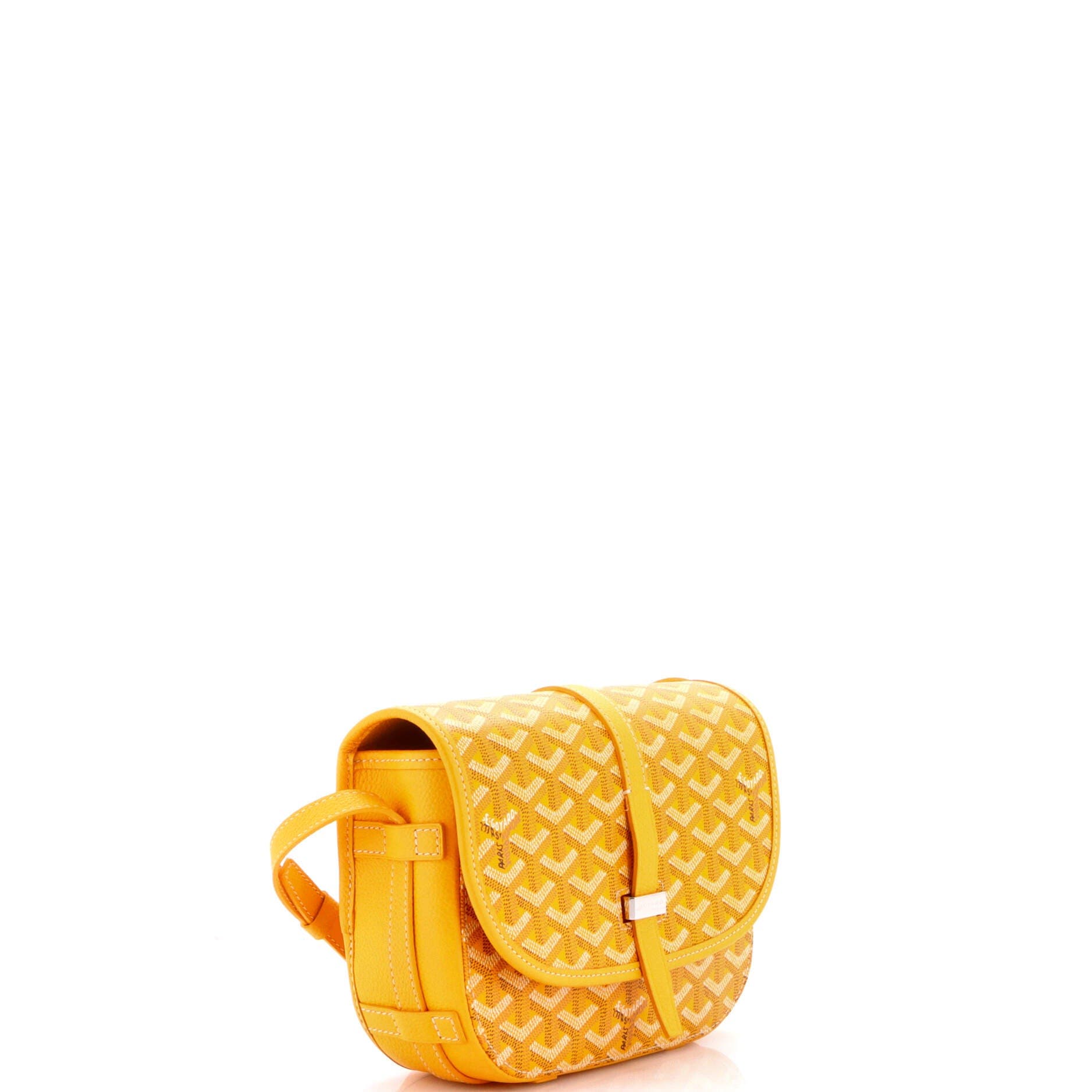 Pre-Owned Goyard Belvedere II Messenger Bag Coated Canvas PM, Alternate, color, Yellow