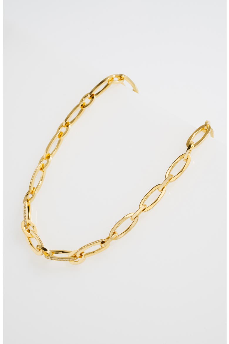 Shiya Crystal Shimmer Chain Necklace, Alternate, color, GOLD TONE / CLEAR CRYSTAL