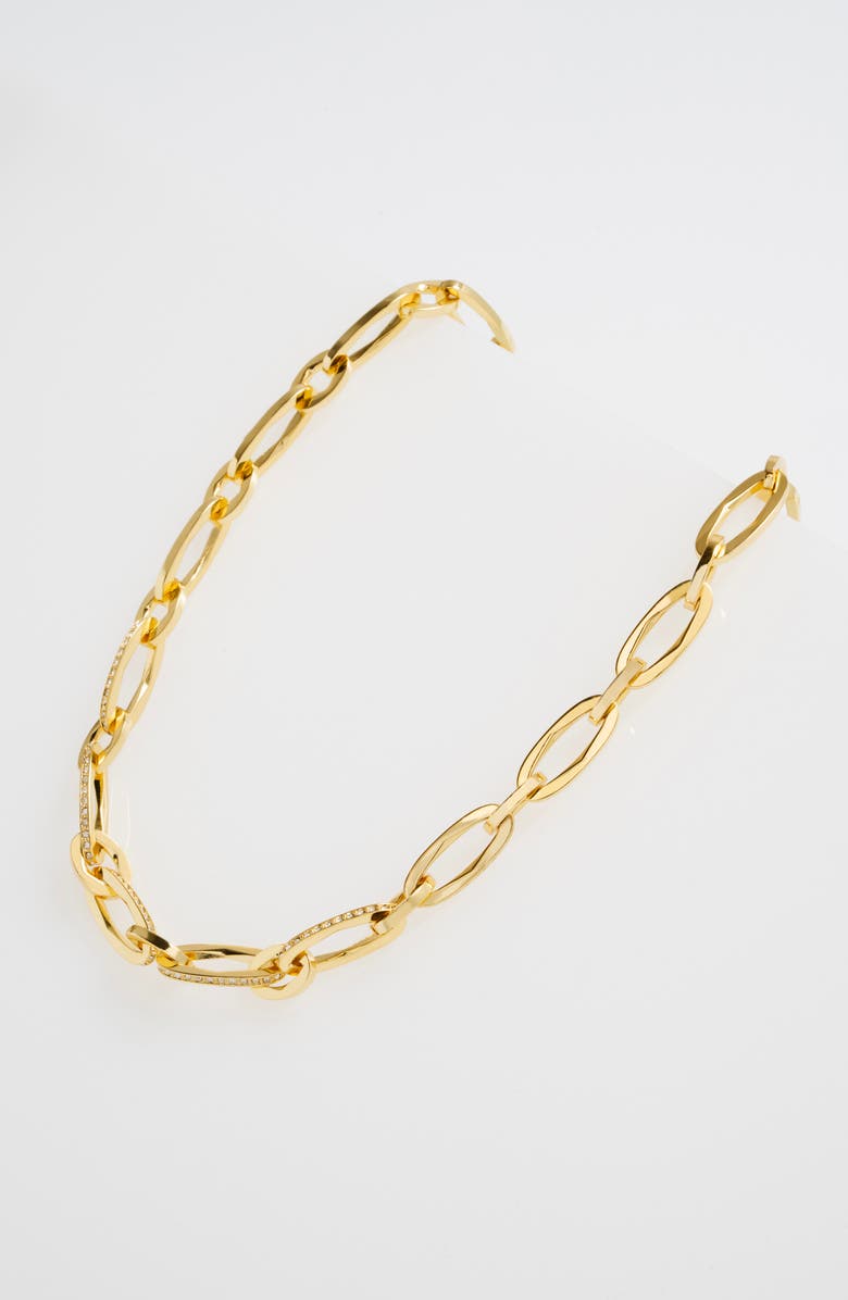 Ted Baker Shiya Crystal Shimmer Chain Necklace, Alternate, color, Gold Tone / Clear Crystal