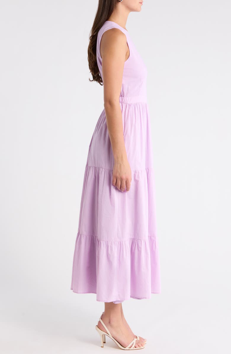 SUGARLIPS Jiie Tiered Maxi Dress, Alternate, color, Lavender-Multi