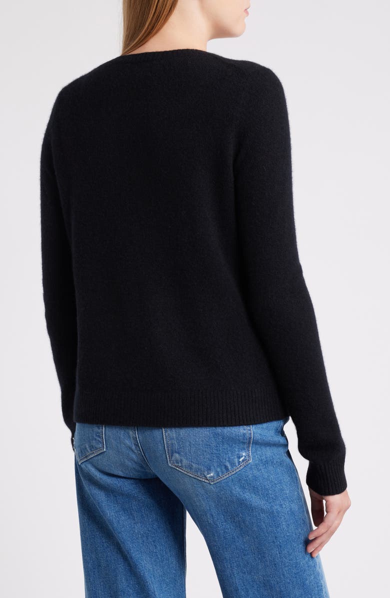Caslon<sup>®</sup> Cashmere V-Neck Sweater, Alternate, color, Black Rock