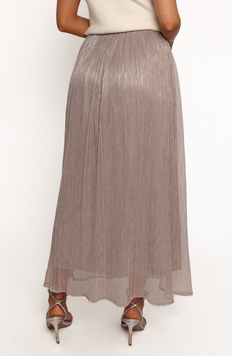 Petal & Pup Tricia Metallic Maxi Skirt, Alternate, color, Silver