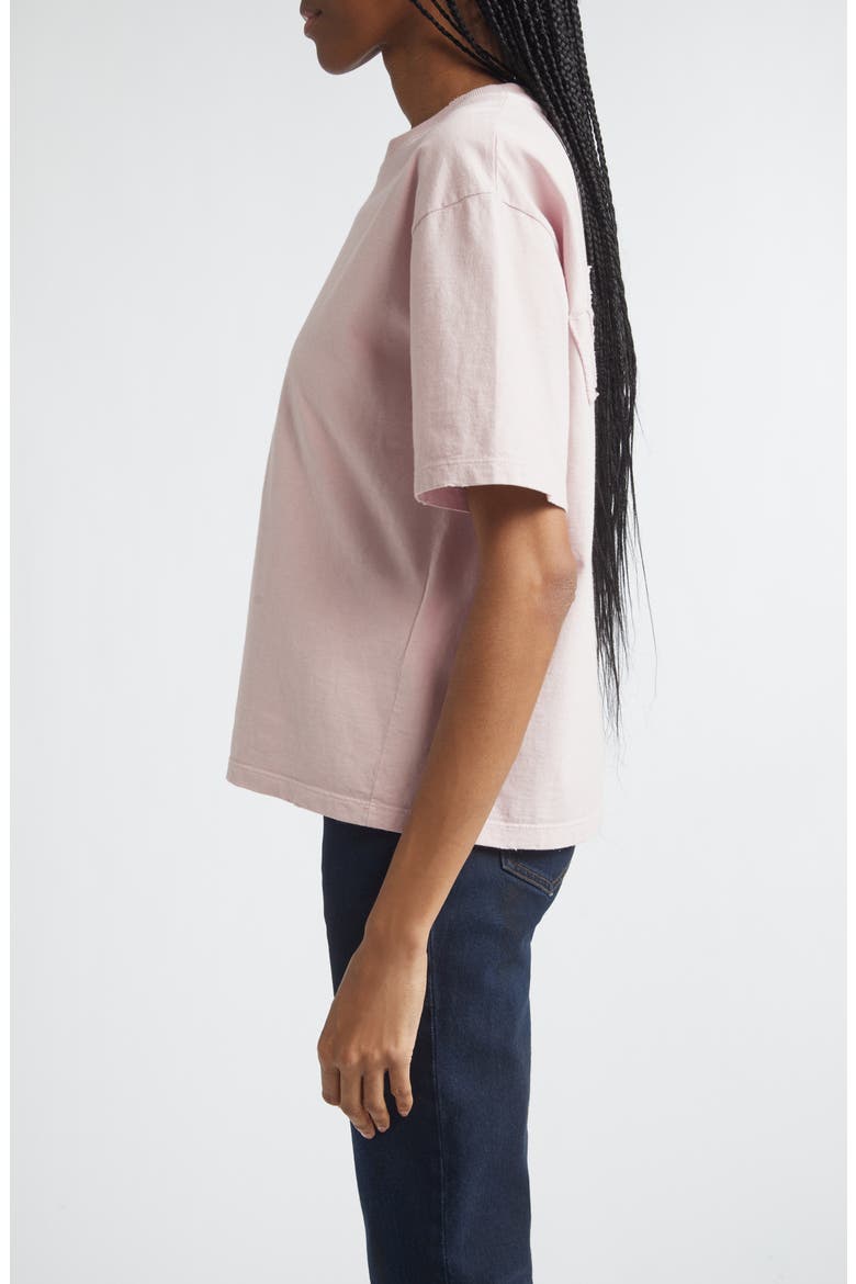 Distressed Reverse Logo Boxy Cotton Jersey T-Shirt, Alternate, color, SHADOW GRAY