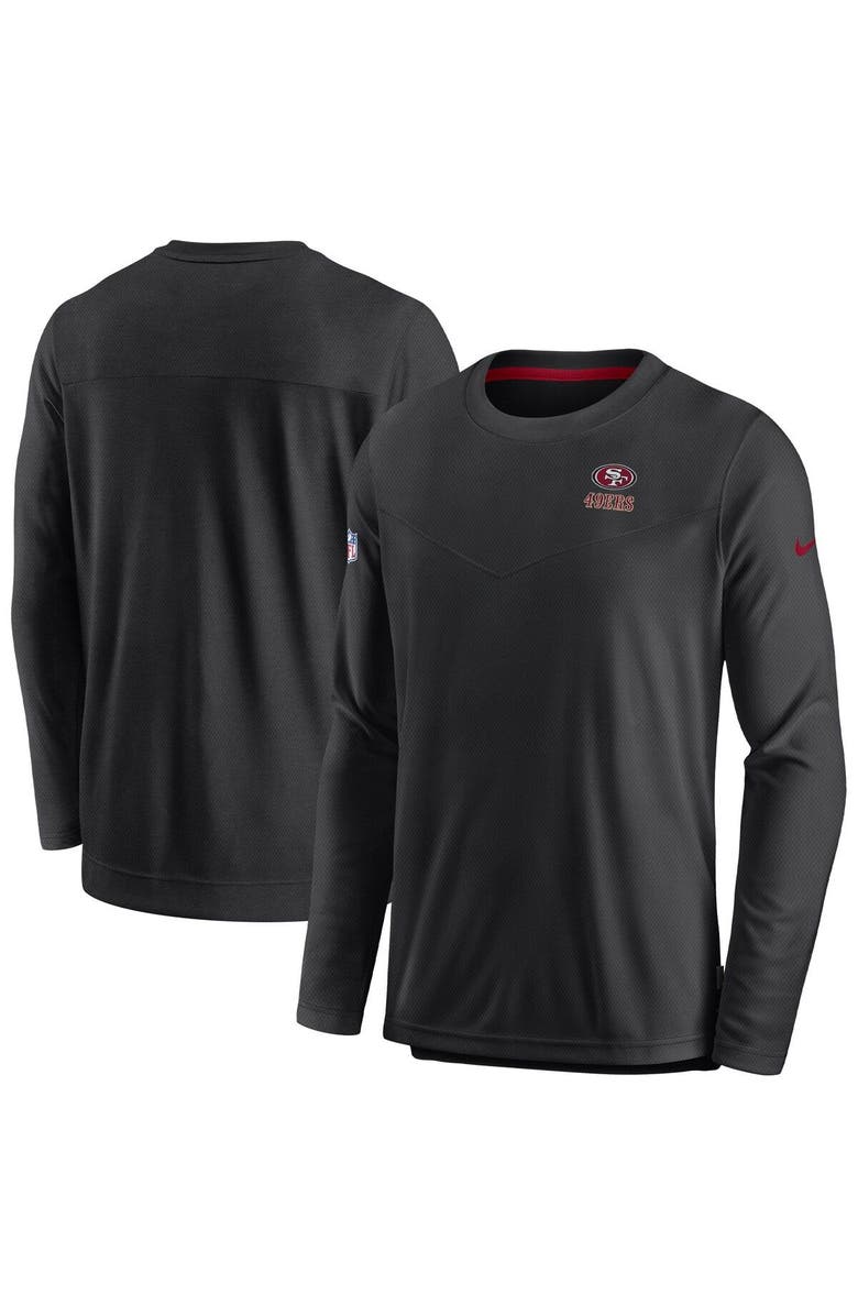 Nike Men's Nike Black San Francisco 49ers Sideline Lockup Performance Long Sleeve T-Shirt, Main, color, 