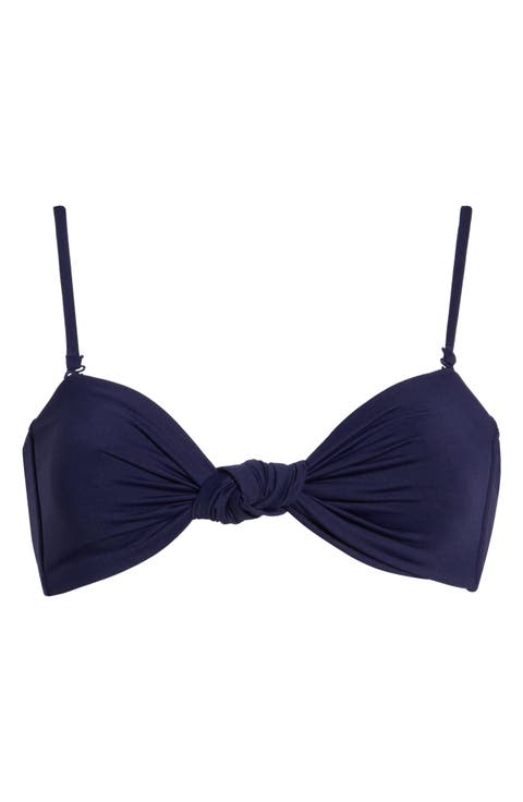 Matte Twist Bandeau Bikini Top