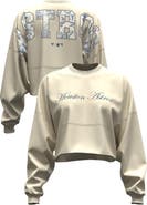 FANATICS Women's Fanatics Light Beige Houston Astros Spirit Floral Script Cropped Long-Sleeve T-Shirt