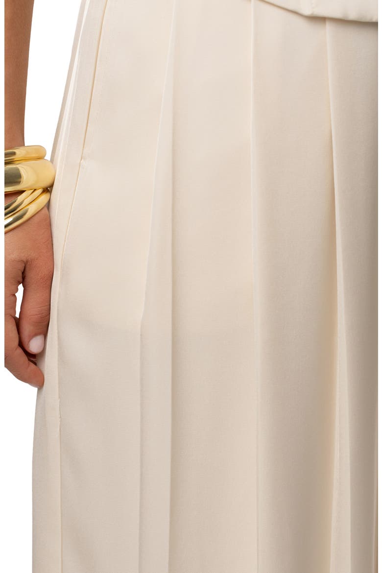 Clara Pleated Wide Leg Trousers, Alternate, color, CREAM