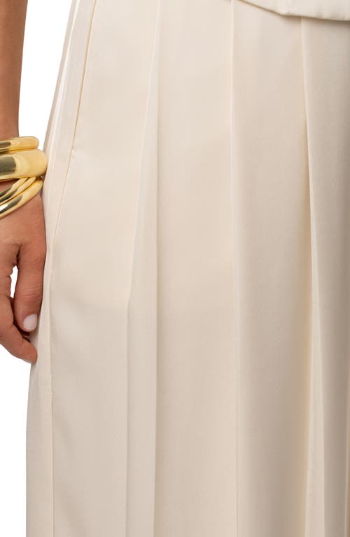 Jluxlabel Clara Pleated Wide Leg Trousers In Neutral