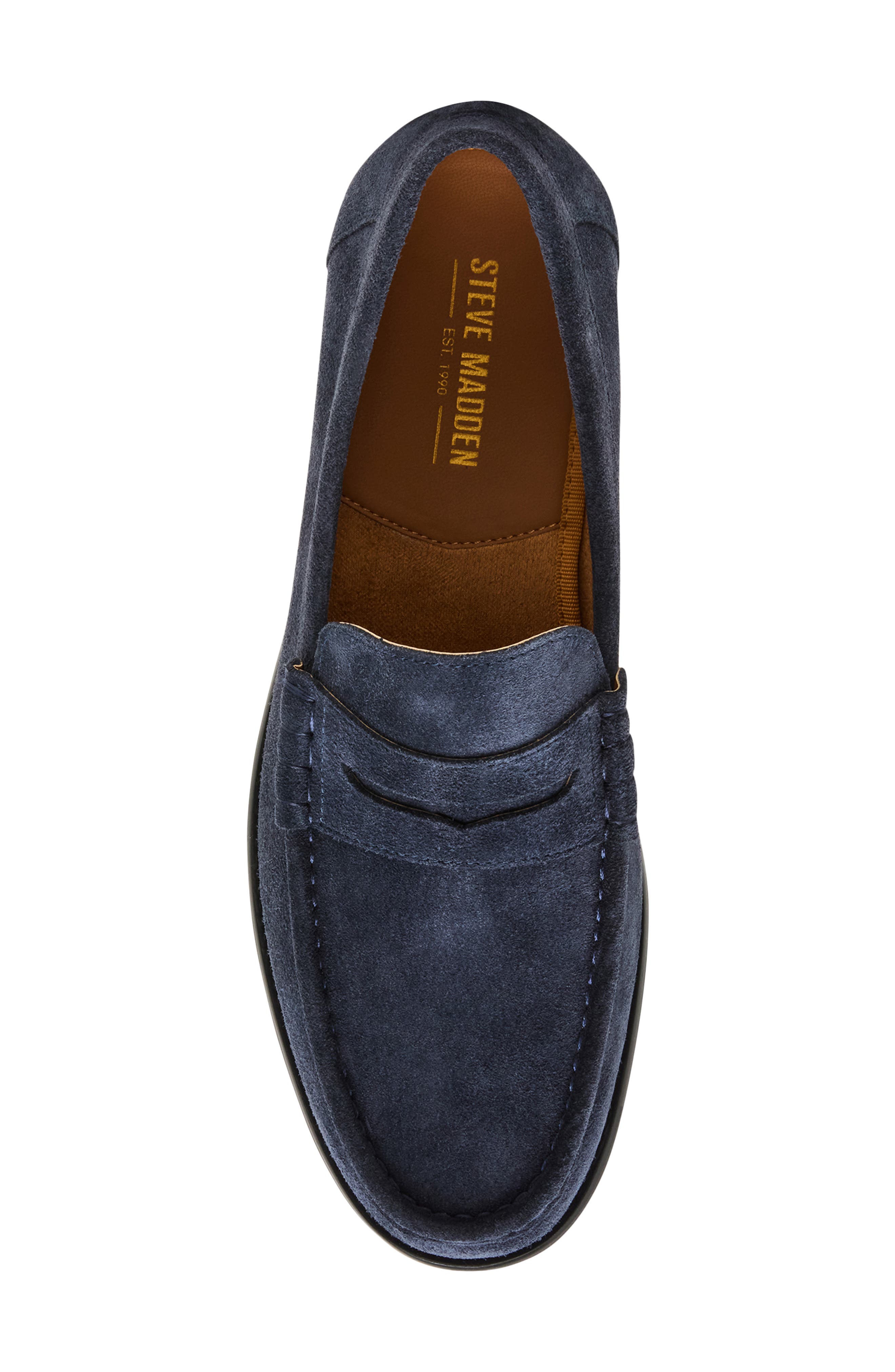 Hettick Penny Loafer, Alternate, color, NAVY SUEDE