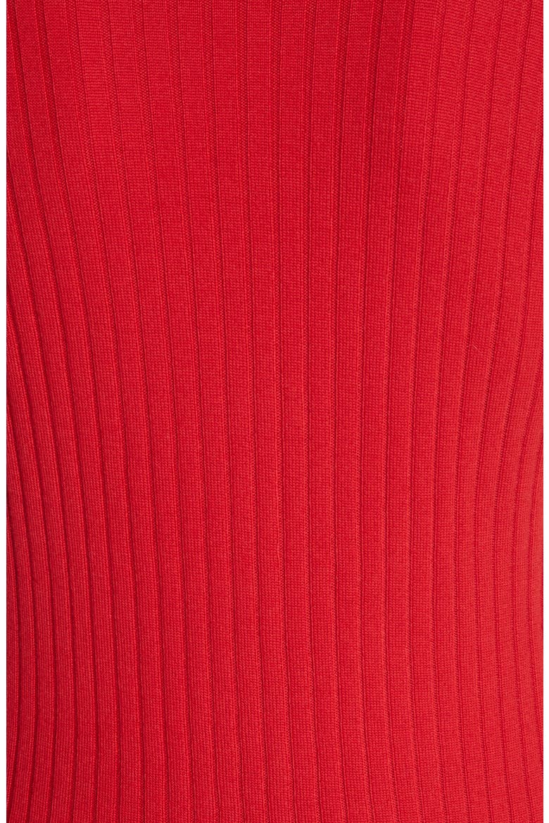 Rib Knit Turtleneck Sweater, Alternate, color, BURNT RED