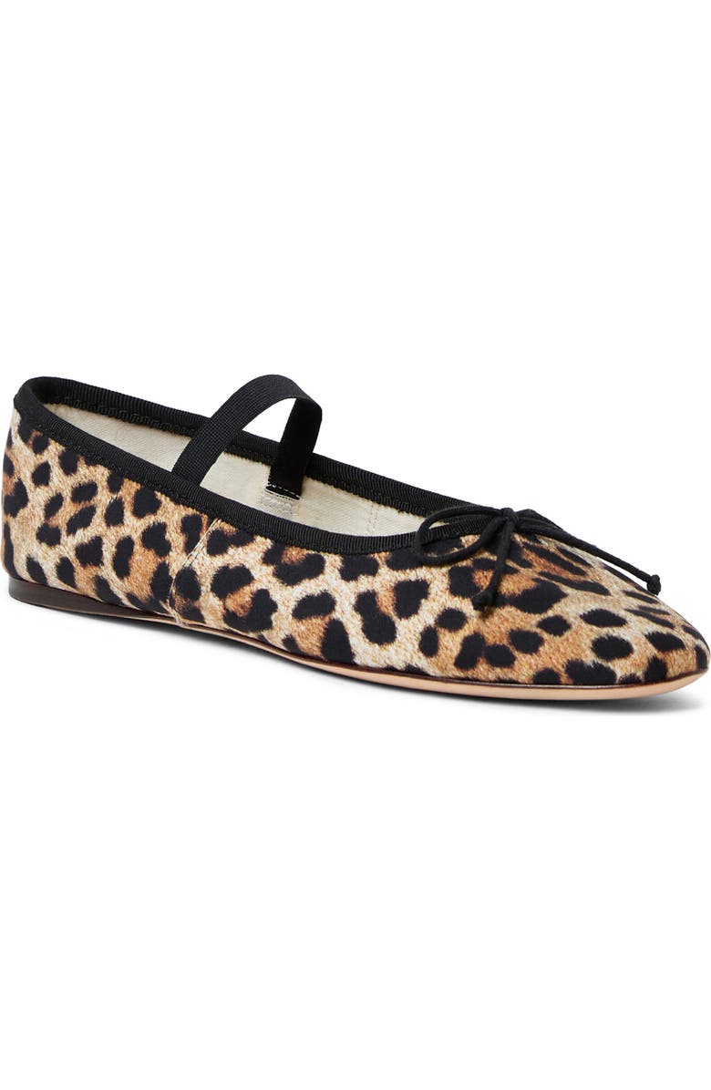 Loeffler Randall Leonie Soft Mary Jane Ballet Flat, Main, color, Leopard