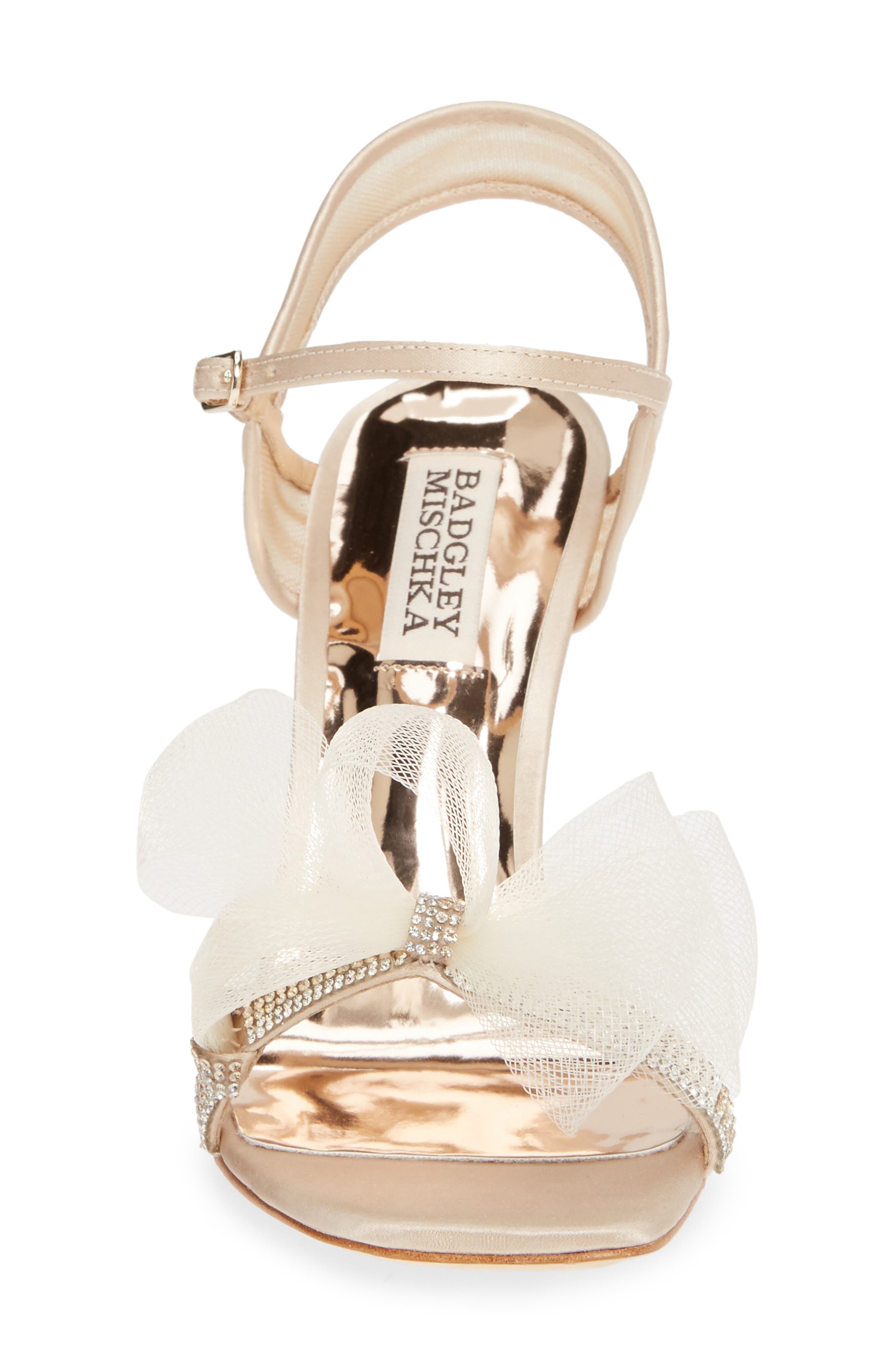 Badgley Mischka Jessica Sandal, Alternate, color, NUDE SATIN
