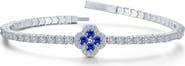 Lafonn Lab Grown Sapphire & Simulated Diamond Flexible Bangle Bracelet