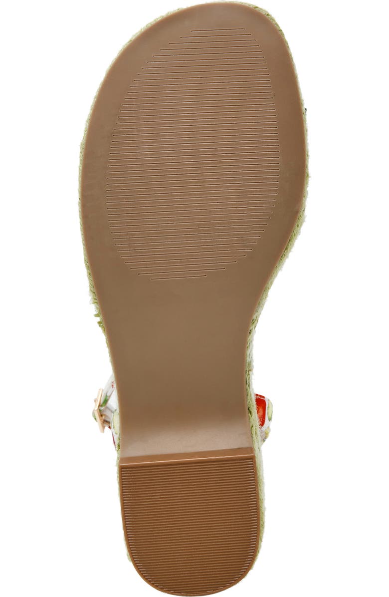 Betsey Johnson Bobbie Platform Wedge Sandal, Alternate, color, White Multi