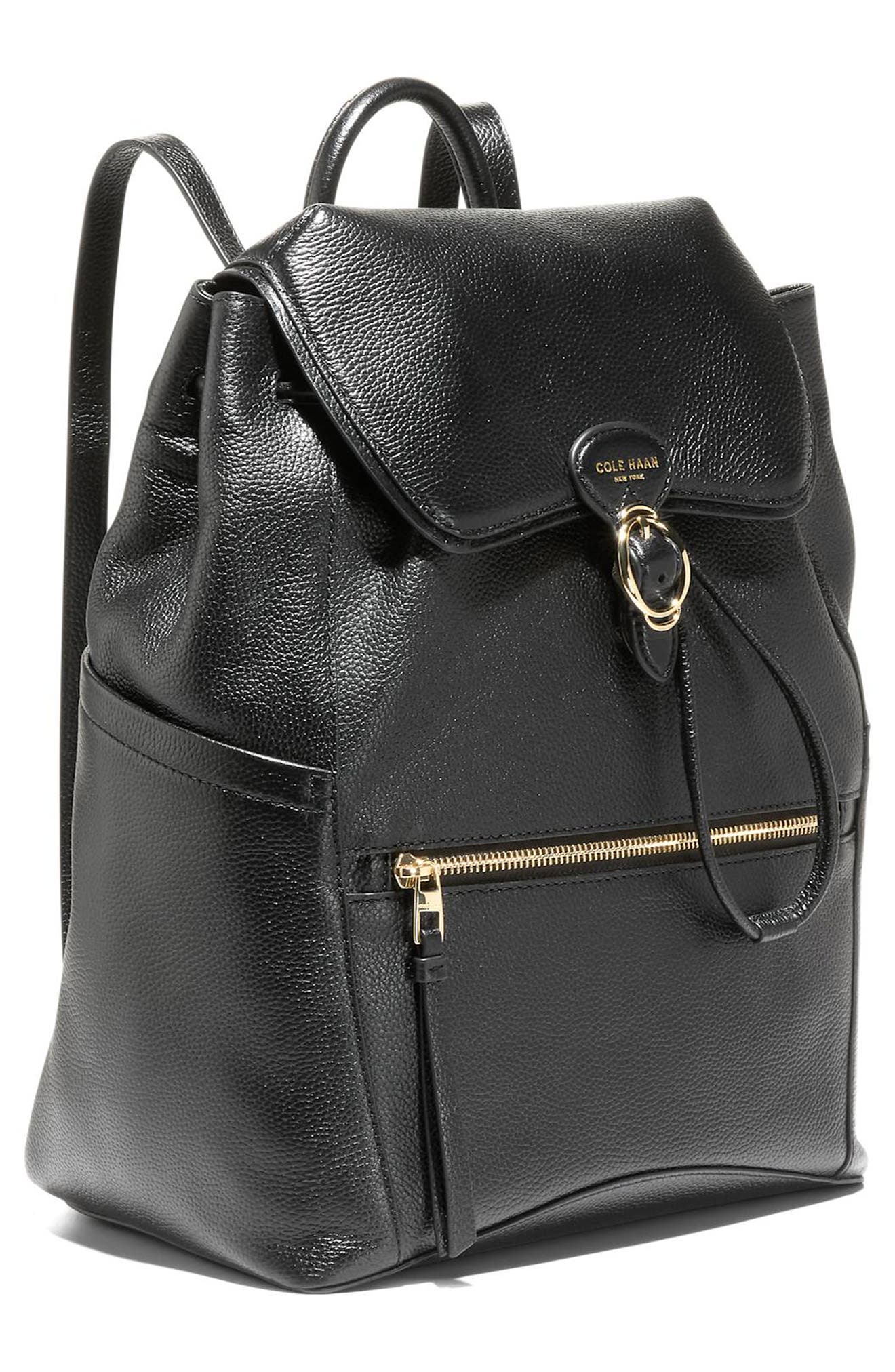 Cole Haan Alexandria Medium Backpack, Alternate, color, Black
