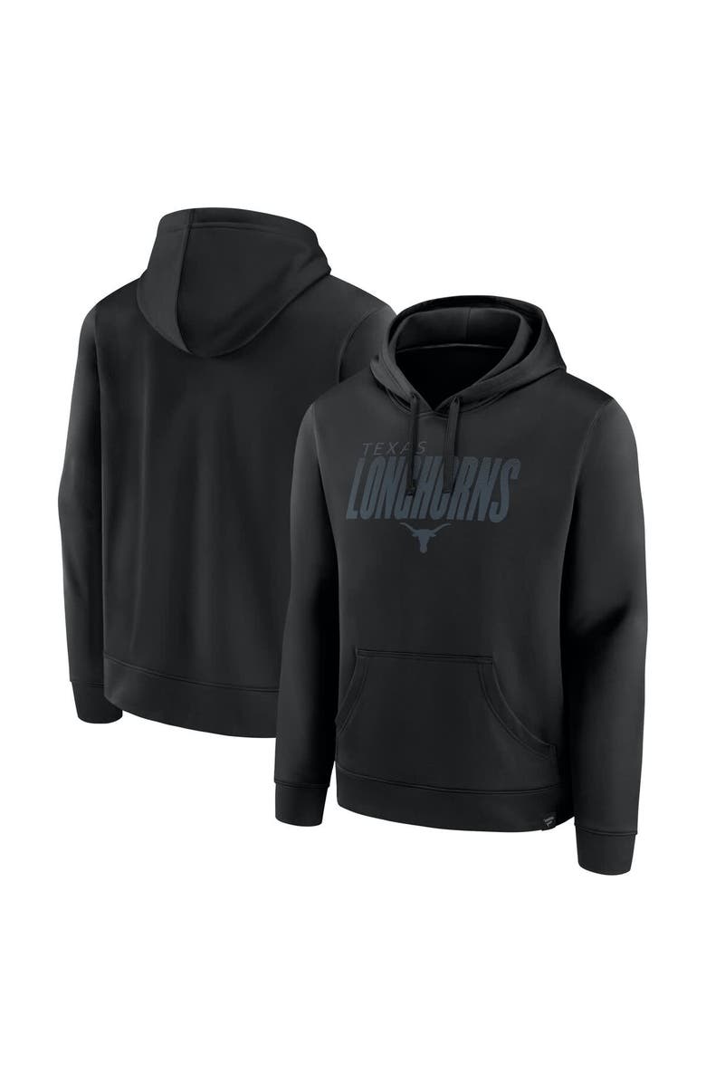 FANATICS Men's Fanatics Black Texas Longhorns Blackout Pullover Hoodie, Alternate, color, 