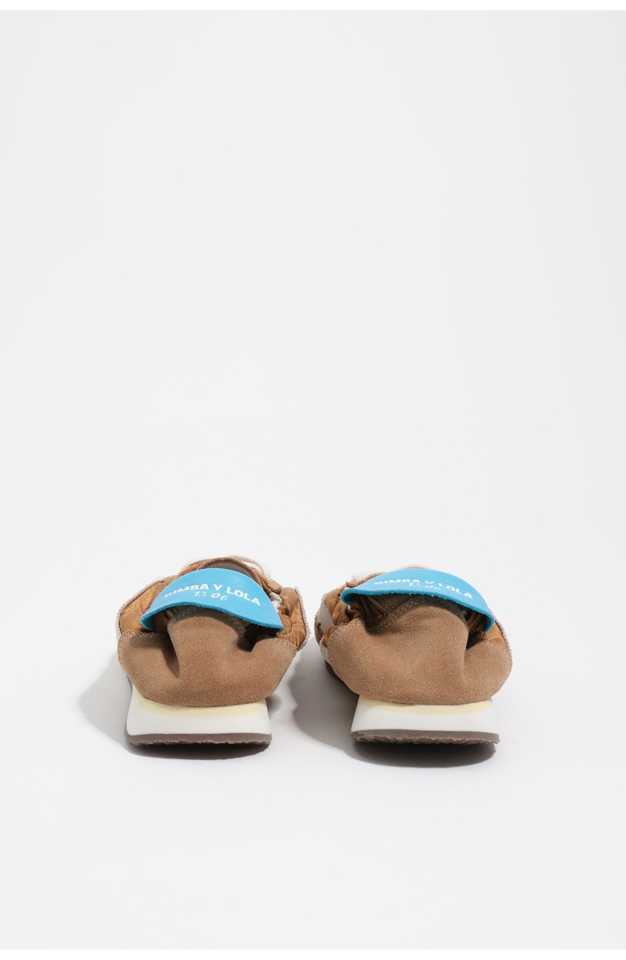 Suede & Nylon Elastic Sneakers, Alternate, color, HONEY