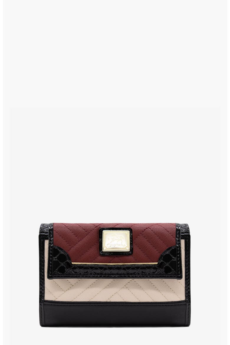 Ciao Bella Wallet 205, Main, color, Burgundy / Beige / Black