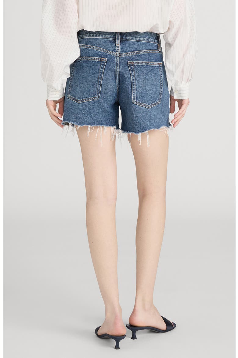 The Hang Mid Thigh Denim Cutoff Shorts, Alternate, color, GOOSE