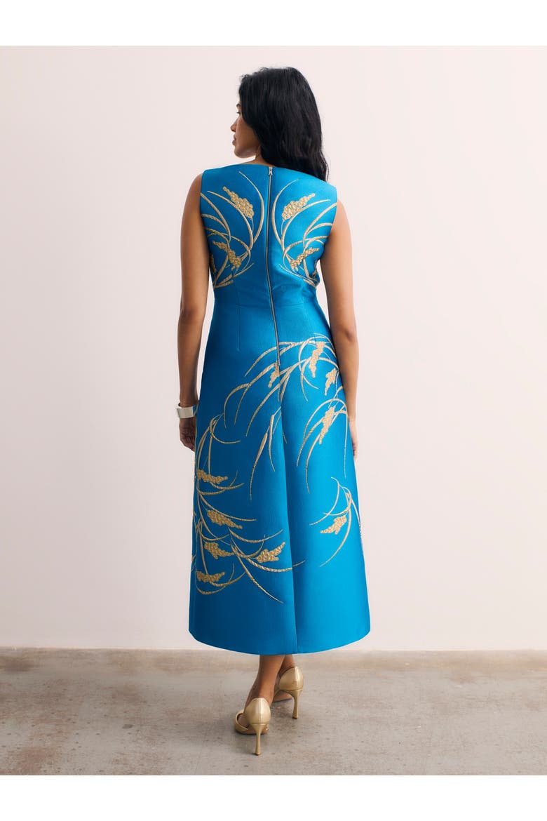 Eden Jacquard Dress, Alternate, color, Blue