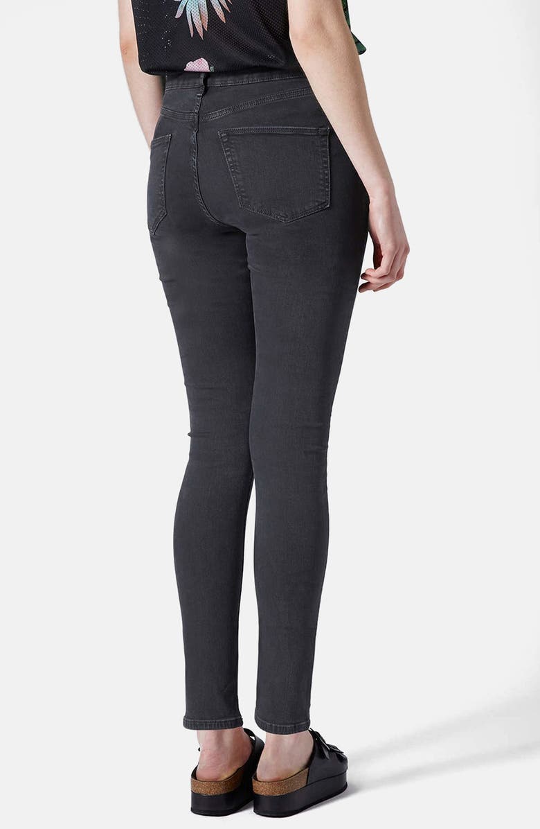 Topshop Moto 'Jamie' Ripped High Rise Ankle Skinny Jeans, Alternate, color, 